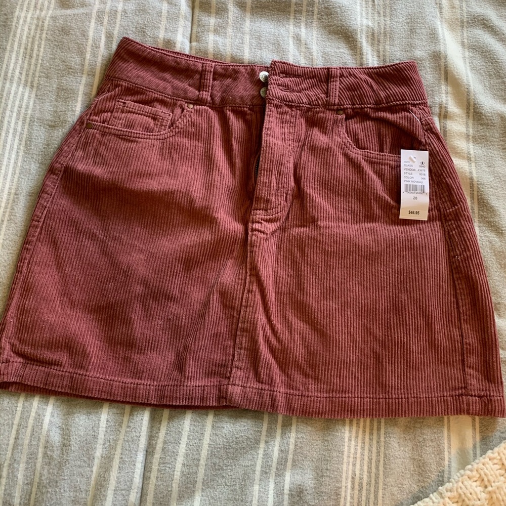 NWT Mauve corduroy skirt